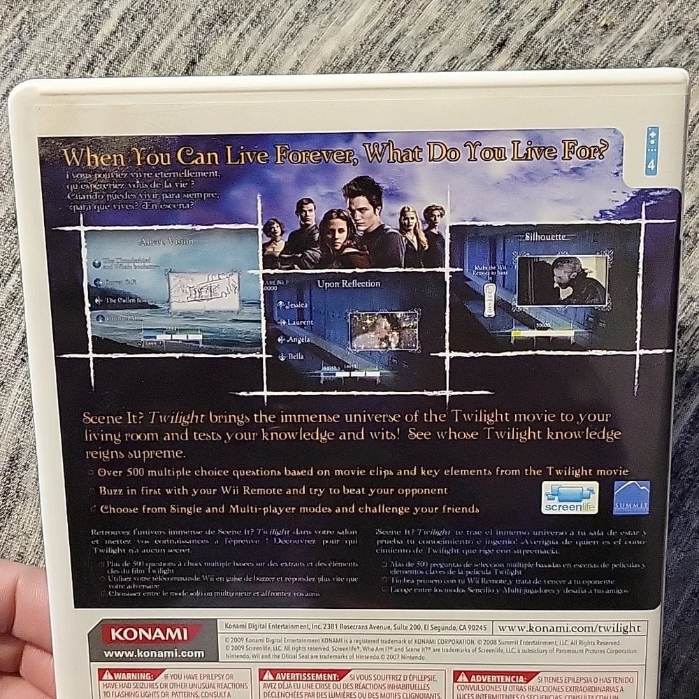 Nintendo Wii Game - Scene It? Twilight Edition Used Condition